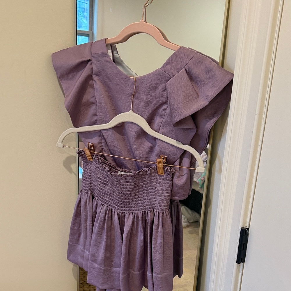 Purple Ruffled Top
